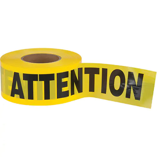 "Attention" Barricade Tape 3" x 1000' - SEK401