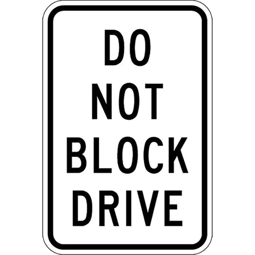 "Do Not Block Drive" Designated Parking Sign - FRP257RA