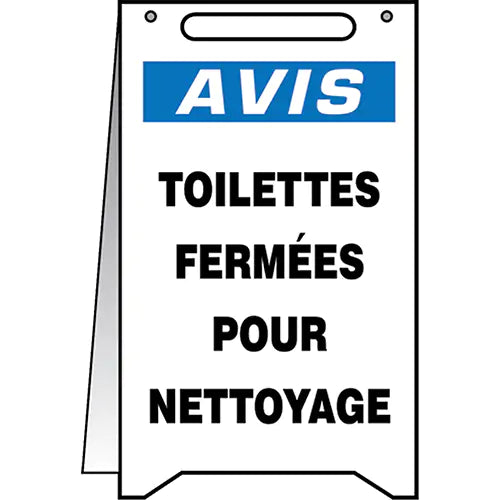 "Toilettes fermée pour nettoyage" Fold-Ups™ Sign - FRMF114