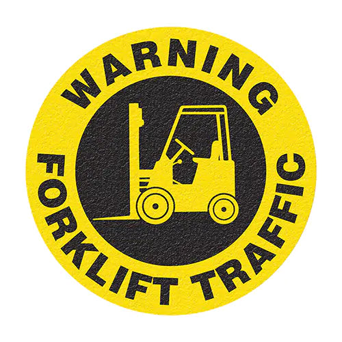 "Warning Forklift Traffic" Floor Sign - FS1032V