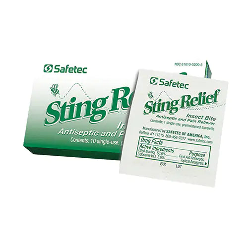 Insect Sting Relief Towelettes - FASRU10