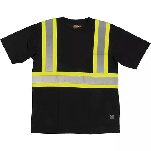 Short-Sleeved Safety T-Shirt with Pocket 3X-Large - S39221-BLACK-3XL
