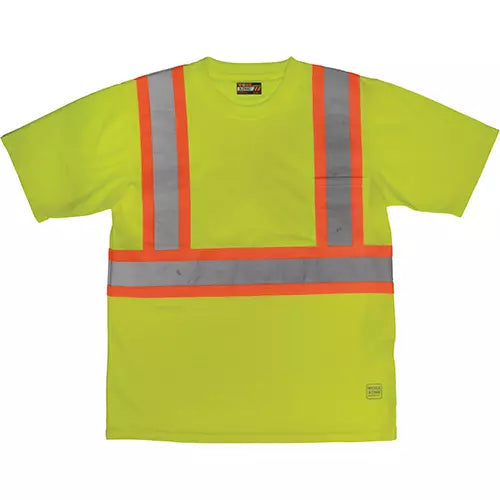Short-Sleeved Safety T-Shirt with Pocket 3X-Large - S39221-FLGR-3XL