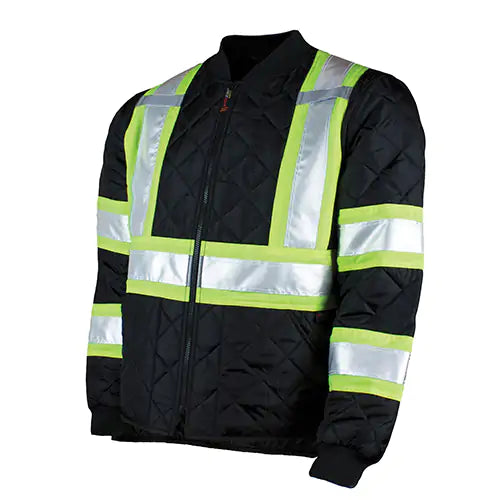 Quilted Safety Jacket 2X-Large - S43221-BLK-2XL