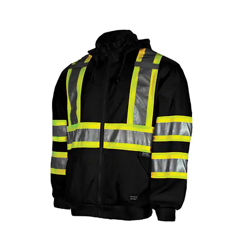 Zip Front Safety Fleece Hoodie Medium - S49411-BLACK-M
