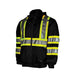 Zip Front Safety Fleece Hoodie Large - S49411-BLACK-L
