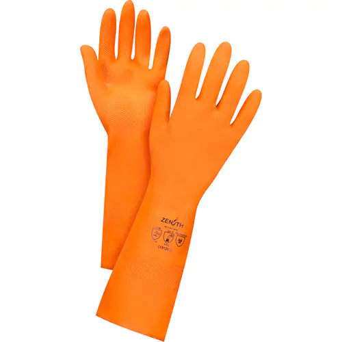 Premium Orange Chemical-Resistant Gloves Small/7 - SGH421