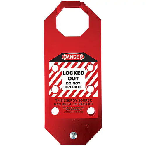 Stopout® OSHA Danger Aluma-Tag™ Locked Out Do Not Operate Hasp - KDH643