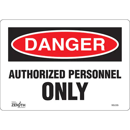 "Authorized Personnel Only" Sign - SGL335