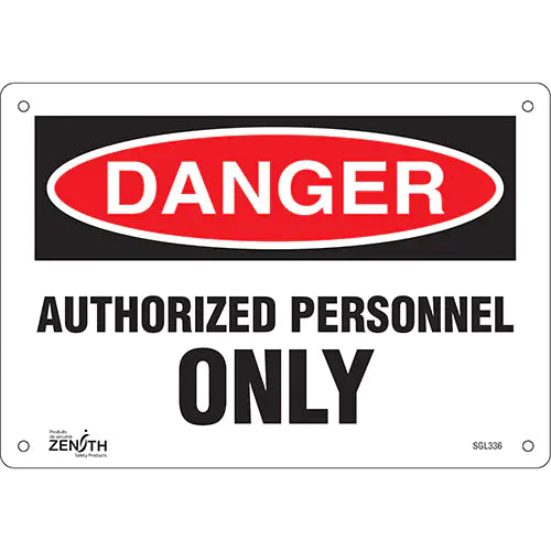 "Authorized Personnel Only" Sign - SGL336