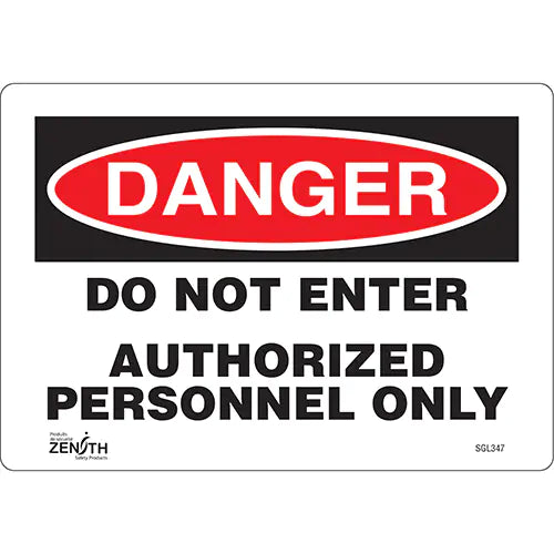 "Authorized Personnel Only" Sign - SGL347