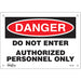 "Authorized Personnel Only" Sign - SGL348