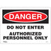 "Authorized Personnel Only" Sign - SGL350