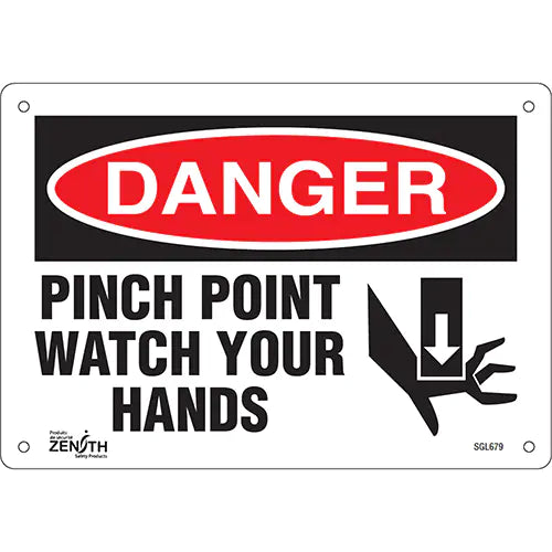 "Pinch Point" Sign - SGL679