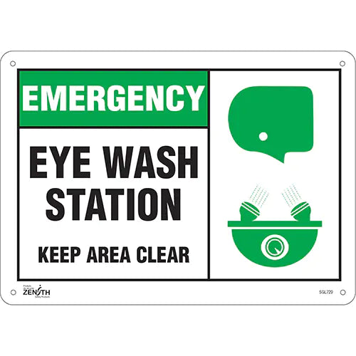 "Eye wash Station Keep Area Clear" Sign - SGL729