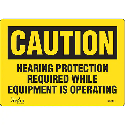 "Hearing Protection Required" Noise Hazard Sign - SGL913