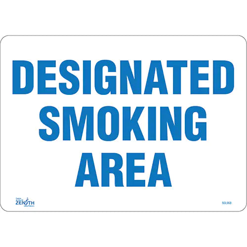 "Designated Smoking Area" Sign - SGL958