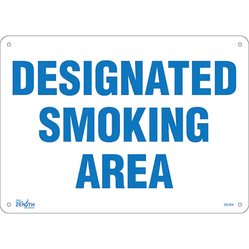 "Designated Smoking Area" Sign - SGL959
