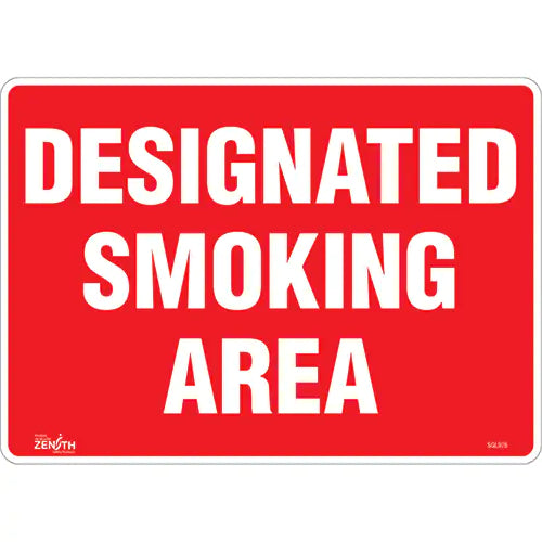 "Designated Smoking Area" Sign - SGL976
