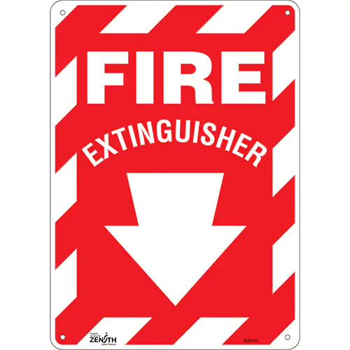 "Fire Extinguisher" with Down Arrow Sign - SGM104