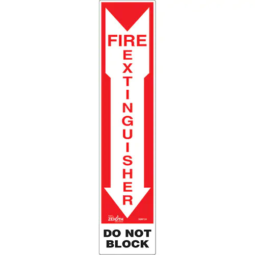 "Fire Extinguisher - Do Not Block" Sign - SGM124