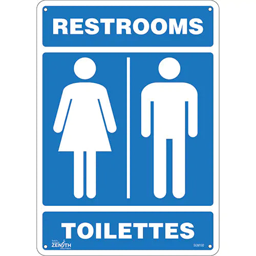 "Restrooms - Toilettes" Sign - SGM192