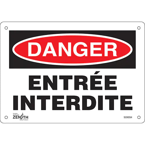 "Entrée Interdite" Sign - SGM264