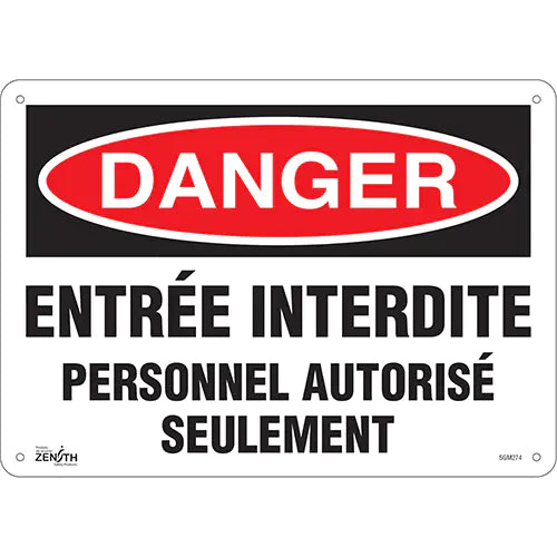 "Personnel Autorisé Seulement" Sign - SGM274