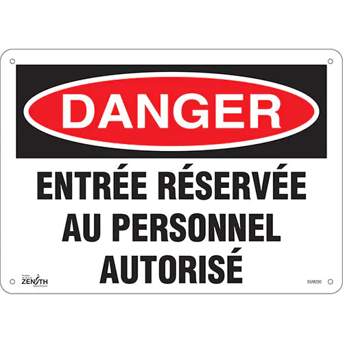"Entrée Réservée Au Personnel Autorisé" Sign - SGM280