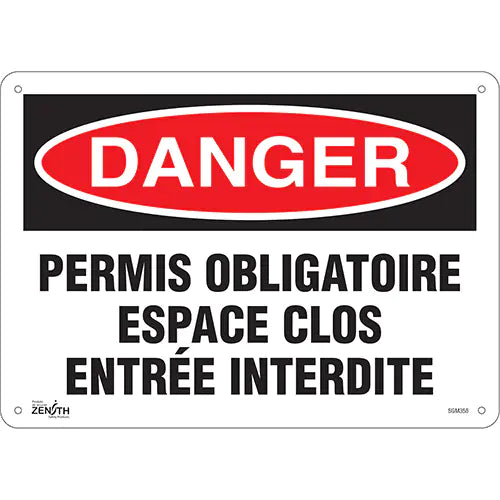 "Espace Clos Entrée Interdite" Sign - SGM358