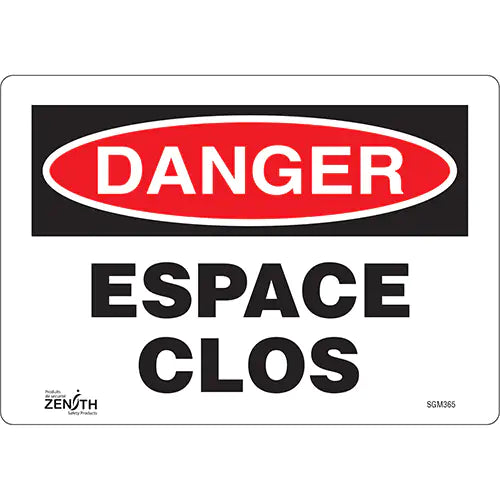 "Espace Clos" Sign - SGM365