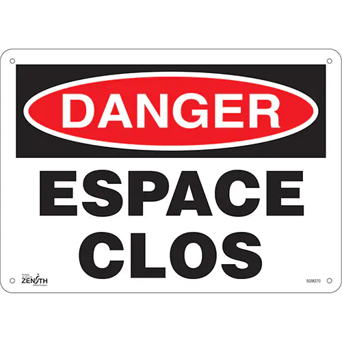 "Espace Clos" Sign - SGM370