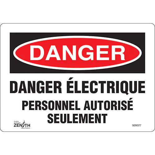 "Personnel Autorisé Seulement" Sign - SGM377