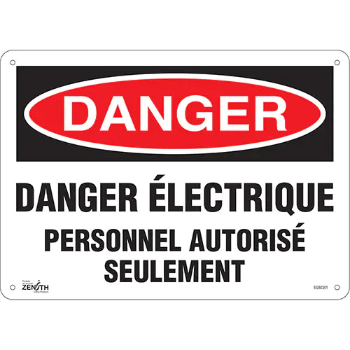 "Personnel Autorisé Seulement" Sign - SGM381