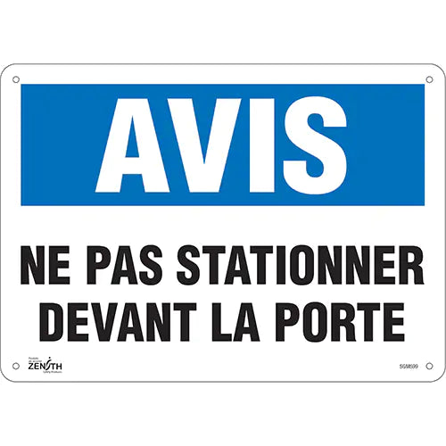 "Ne Pas Stationner" Sign - SGM599