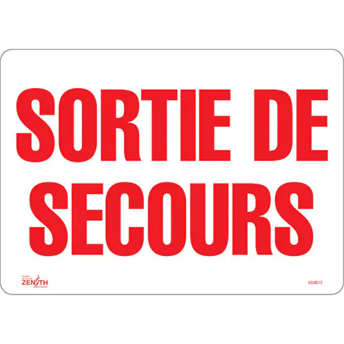 "Sortie De Secours" Sign - SGM610