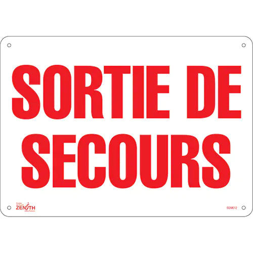 "Sortie De Secours" Sign - SGM612
