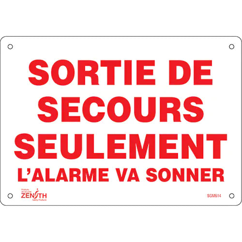 "Sortie De Secours" Sign - SGM614