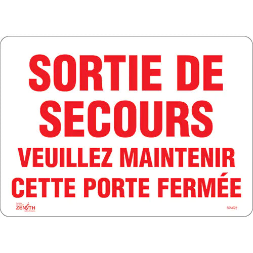 "Sortie De Secours" Sign - SGM622