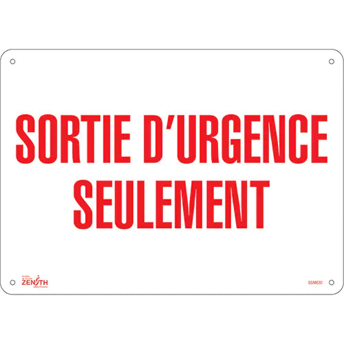 "Sortie D'Urgence" Sign - SGM630