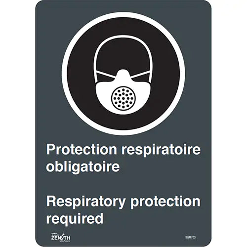 "Protection Respiratoire Respiratory Protection" Sign - SGM703