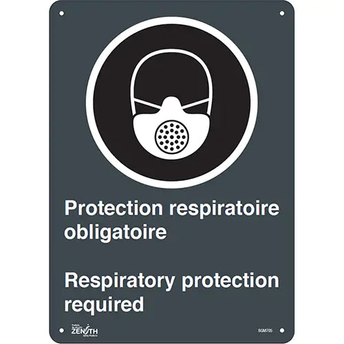 "Protection Respiratoire Respiratory Protection" Sign - SGM705