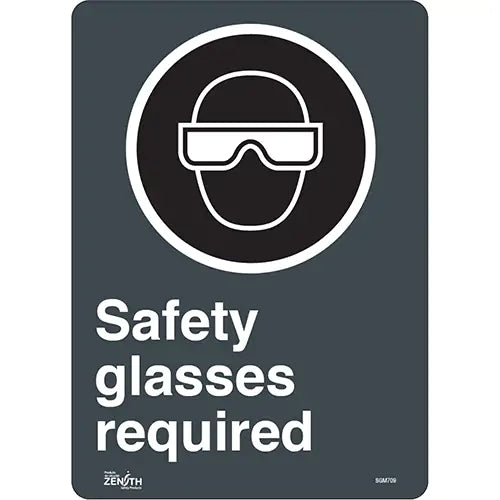 "Safety Glasses Required" Sign - SGM709
