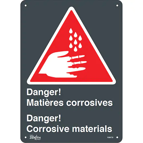 "Matières Corrosives/Corrosive Materials" Sign - SGM728