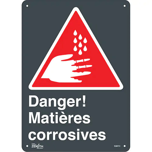 "Matières Corrosives" Sign - SGM731
