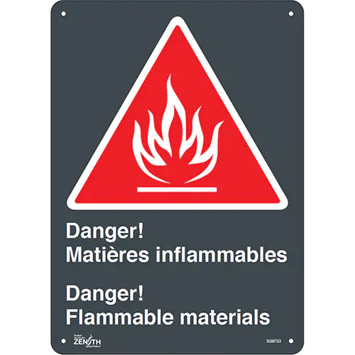 "Matières Inflammables/Flammable Materials" Sign - SGM753