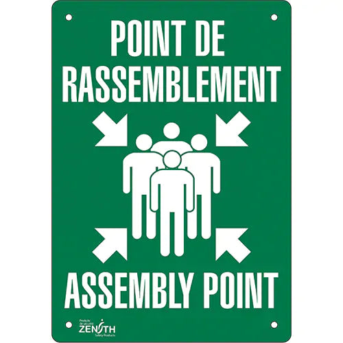"Point de rassemblement/Assembly Point" Sign - SGP169