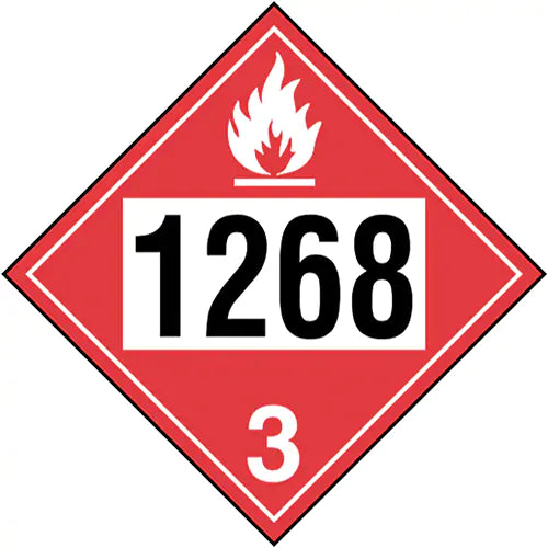 1268 Petroleum Distillates TDG Placard - TT300TB1268
