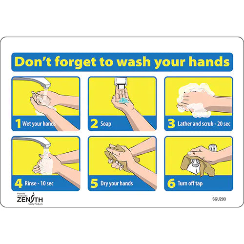 "Don't Forget to Wash Your Hands" Pictogram Sign - SGU290