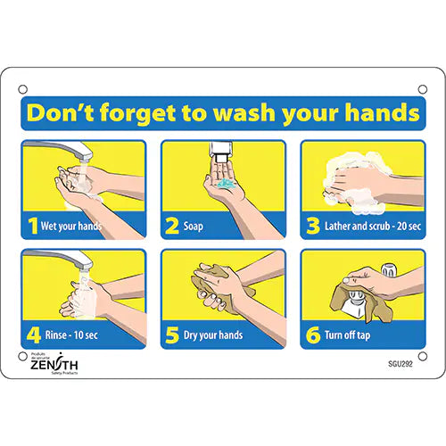 "Don't Forget to Wash Your Hands" Pictogram Sign - SGU292